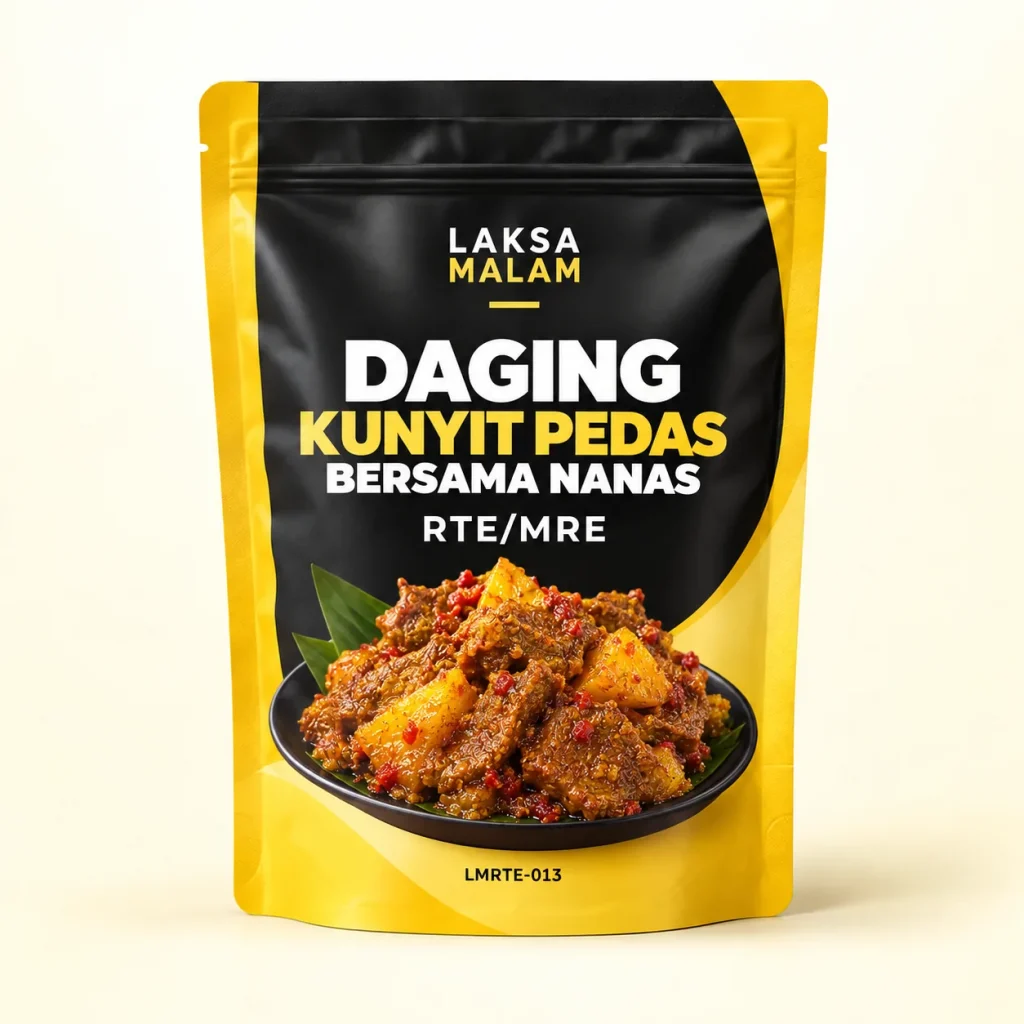 Daging Kunyit Pedas Bersama Nanas RTE/MRE